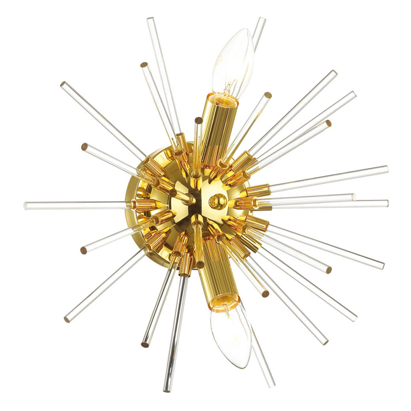 Бра Varg Sputnik Sconce Gold Глянцевое золото Прозрачный в Омске | Loft Concept 