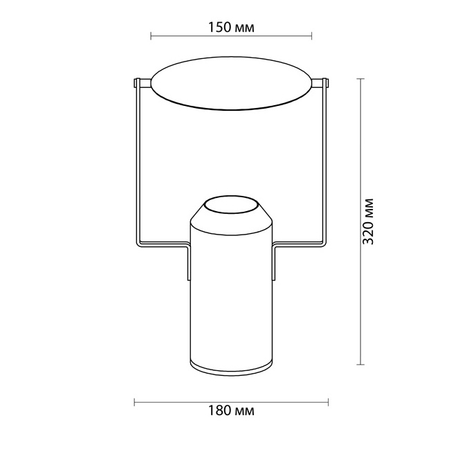 Настольная лампа Black Cylinder Table Lamp в Омске