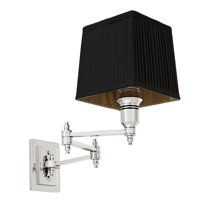 Бра Wall Lamp Lexington Swing Nickel+Black Никель Черный в Омске | Loft Concept 