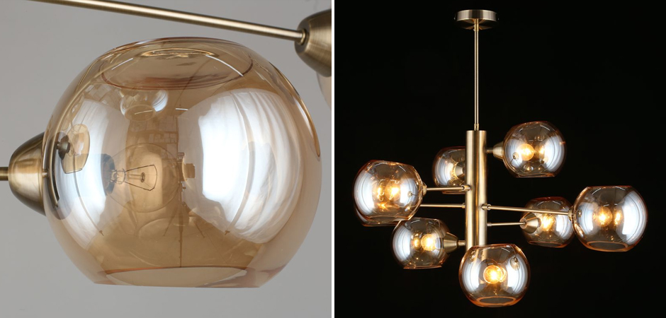 Люстра Staggered Glass Латунь Люстра Staggered Glass Латунь - Loft-Concept в Омске