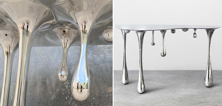 Дизайнерская Консоль Melting Silver Console Zhipeng Tan Дизайнерская Консоль Melting Silver Console Zhipeng Tan - Loft-Concept в Омске