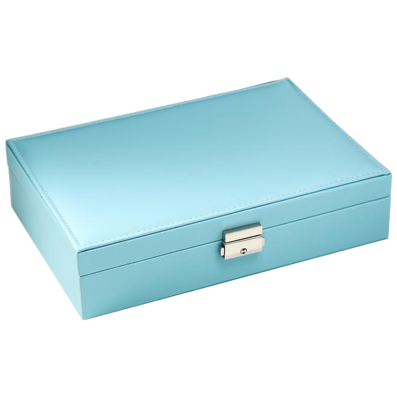 Шкатулка Azurine Jewerly Organizer Box light blue Голубой Бежевый в Омске | Loft Concept 