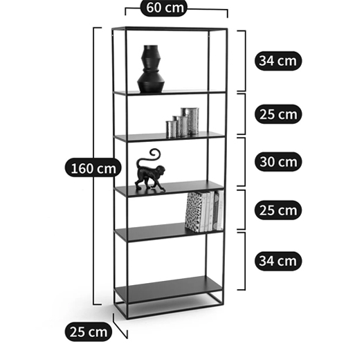 Металлический стеллаж Menzie Black Wide Metal Rack в Омске