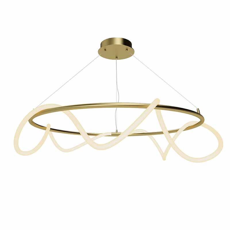 Люстра Luke Lampco Tracer Chandelier Gold 100 Белый матовое золото в Омске | Loft Concept 