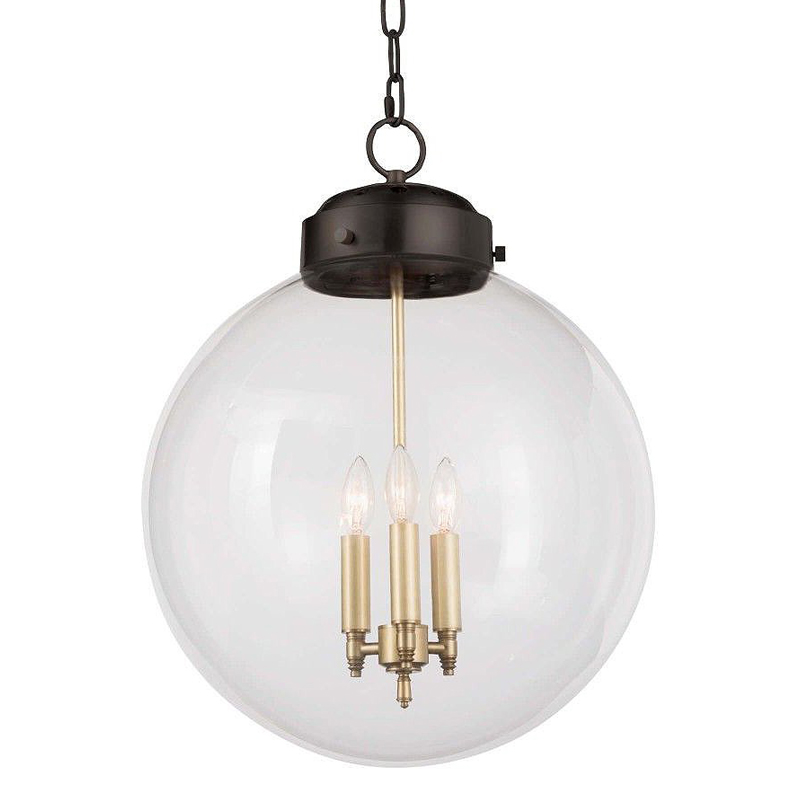 Подвесной светильник Conor Globe Hanging lamp Black Черный Прозрачный (Transparent) в Омске | Loft Concept 