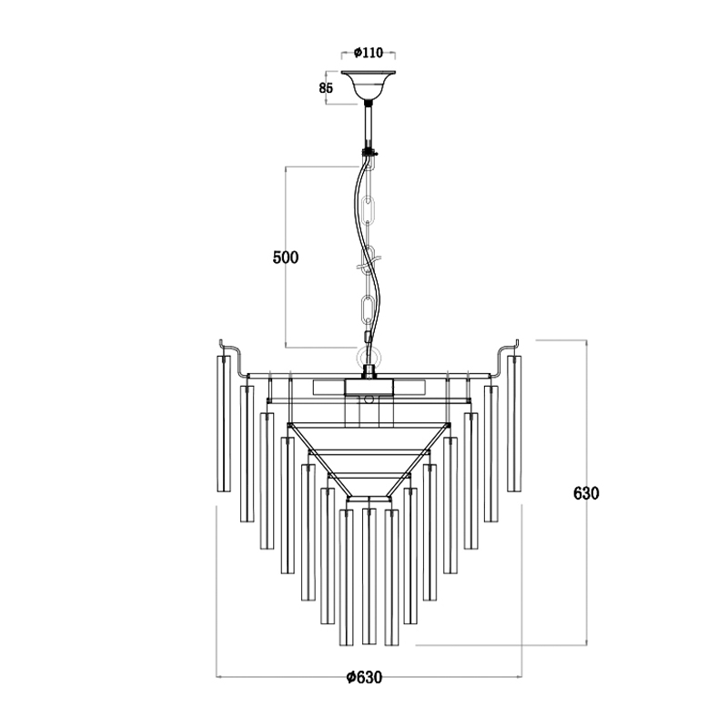 Люстра Eichholtz Chandelier Nova Chrome в Омске