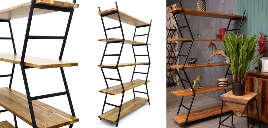 Стеллаж Industrial Zigzag Light Wood Стеллаж Industrial Zigzag Light Wood - Loft-Concept в Омске
