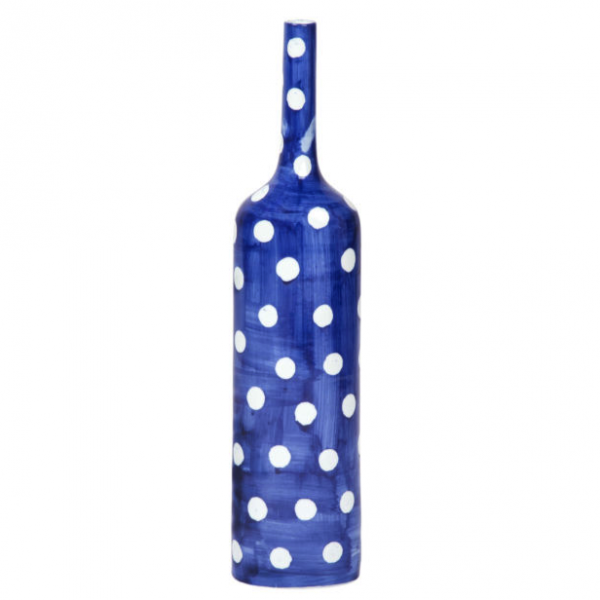 Ваза-бутылка blue & white ornament Point Bottle Синий Белый в Омске | Loft Concept 