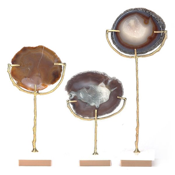 Декоративная статуэтка Stone Agate & Gold Золотой Коричневый в Омске | Loft Concept 