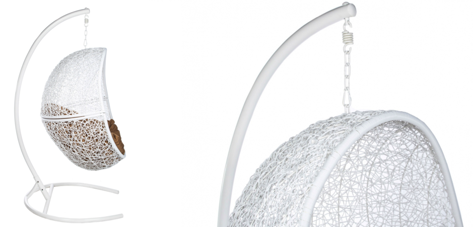 Подвесное уличное кресло Egg Cage white Подвесное уличное кресло Egg Cage white - Loft-Concept в Омске