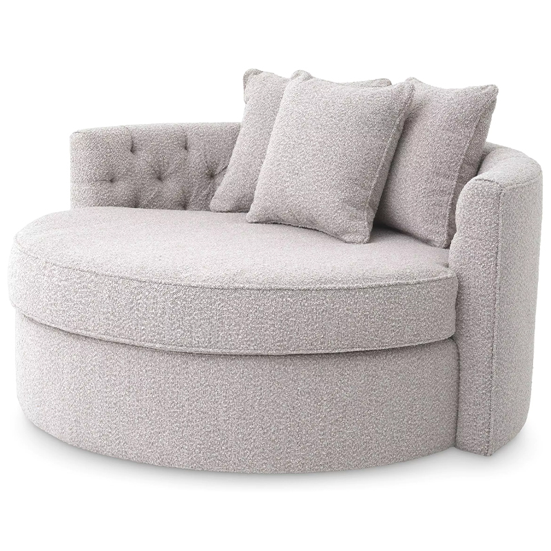 Диван Eichholtz Sofa Carlita Bouclé Grey Серый в Омске | Loft Concept 