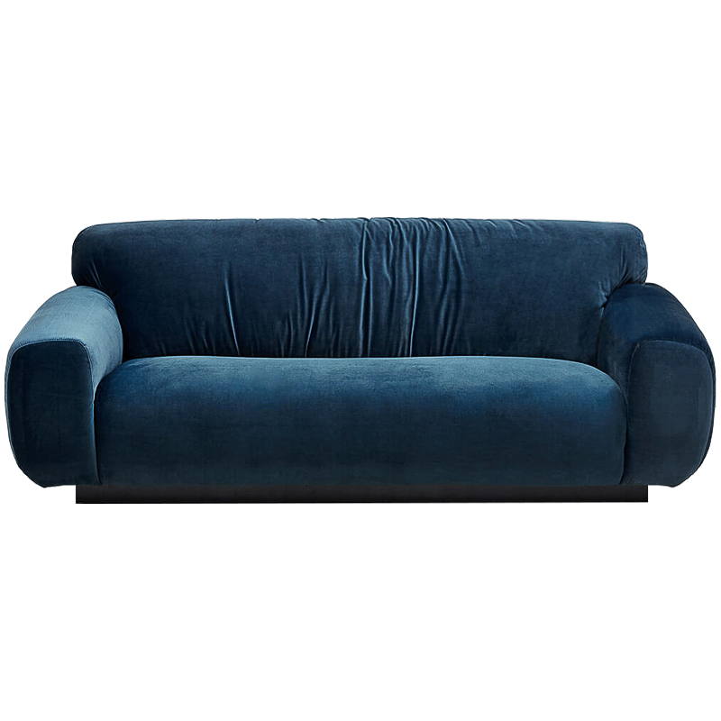 Диван Inesia Sofa blue Темно-синий Черный в Омске | Loft Concept 