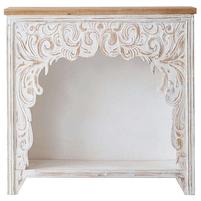 Консоль Indian Antique White Furniture Felicienne Console Древесина Белый в Омске | Loft Concept 