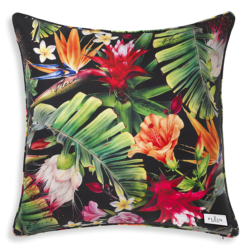 Подушка Philipp Plein Cushion Silk Jungledonna 70 x 70 Мульти в Омске | Loft Concept 