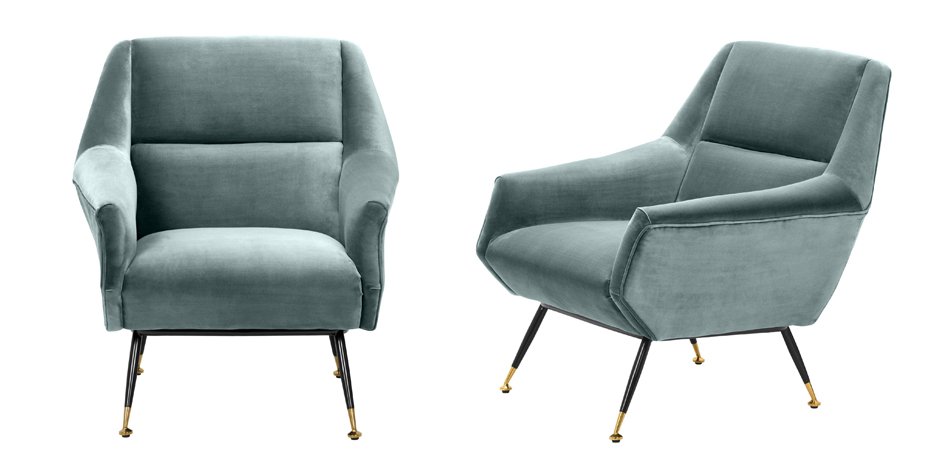 Кресло Eichholtz Chair Exile Turquoise Кресло Eichholtz Chair Exile Turquoise - Loft-Concept в Омске