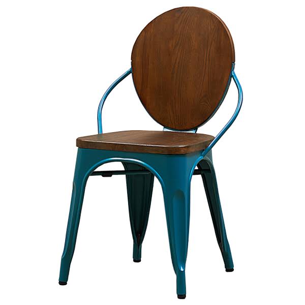 Стул Tolix chair Wooden Turquoise Дуб темный Бирюзовый в Омске | Loft Concept 