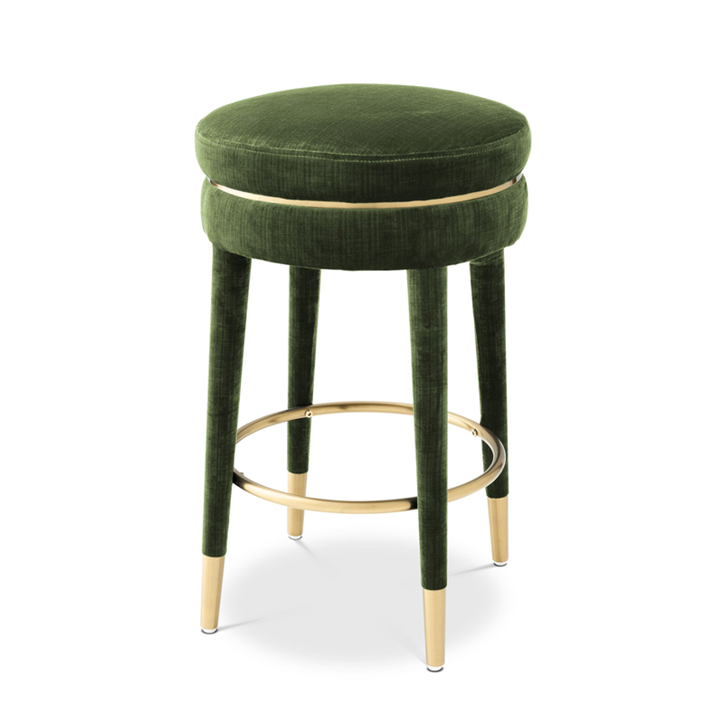 Полубарный стул Eichholtz Counter Stool Parisian green Зеленый Латунь в Омске | Loft Concept 