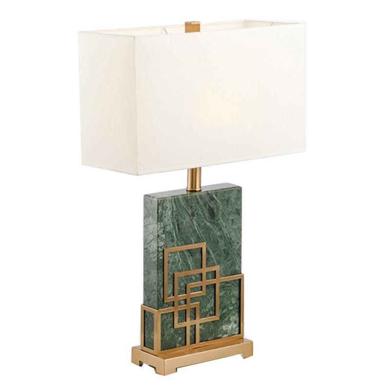 Настольная лампа Table Lamp marble green Зеленый Латунь в Омске | Loft Concept 