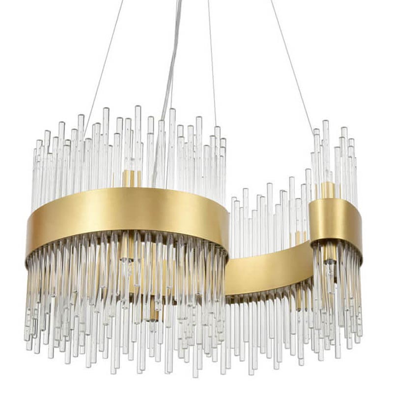 Люстра Nembus Chandelier 50 gold Прозрачный (Transparent) Золотой в Омске | Loft Concept 