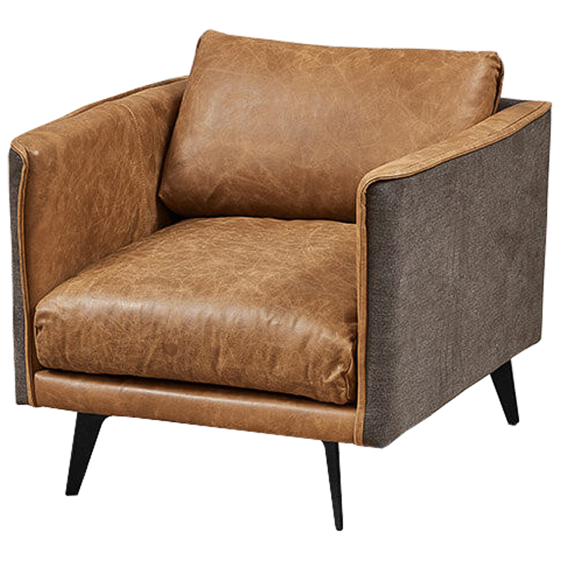 Кресло Caramel Leather & Textiles Armchair Карамель Серый в Омске | Loft Concept 