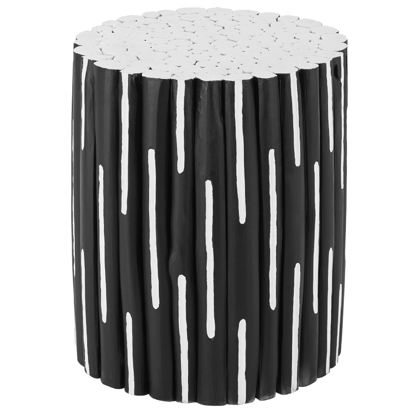 Приставной стол Table Licorice Sticks Black White Черно-белый в Омске | Loft Concept 