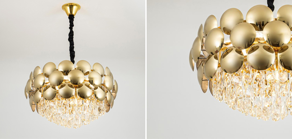 Люстра Egeskov Gold с Хрустальным Плафоном - Loft-Concept в Омске