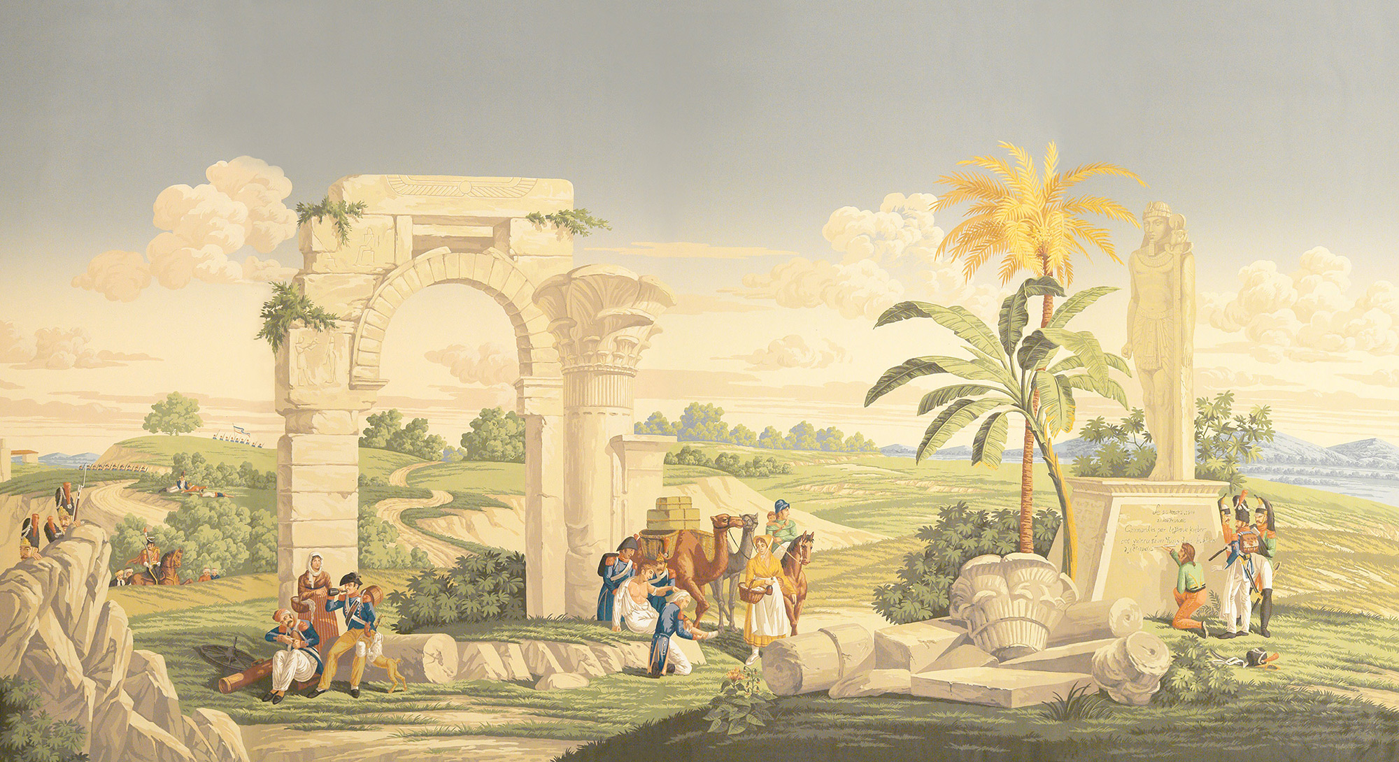 Обои ручная роспись Napoleon's Campaign in Egypt Papyrus on scenic paper Обои ручная роспись Napoleon's Campaign in Egypt Papyrus on scenic paper - постер Loft-Concept в Омске