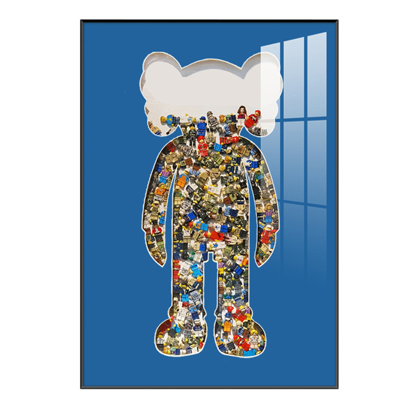 Постер Bearbrick Blue Мульти в Омске | Loft Concept 