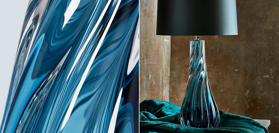 Настольная лампа Naiad Velvet Blue Table Lamp - Loft-Concept в Омске