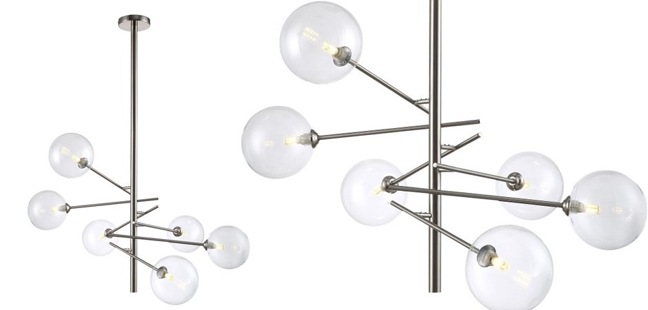 Люстра Gallotti & Radice Straight Nickel 6 Люстра Gallotti & Radice Straight Nickel 6 - Loft-Concept в Омске