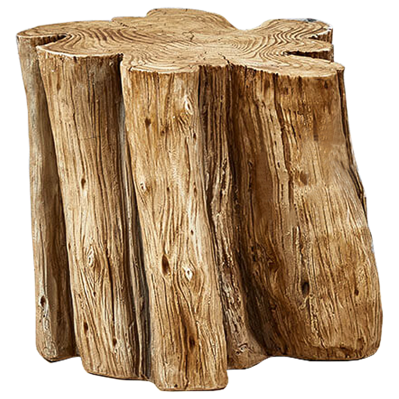 Приставной стол Wavy Stump Side Table Коричневый в Омске | Loft Concept 