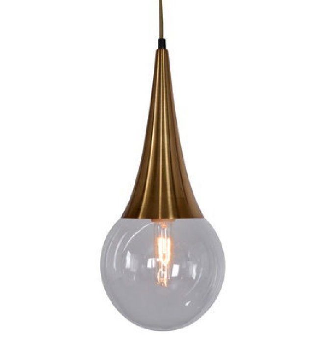 Подвесной светильник Drop Pendant lamp Латунь Античная полированная в Омске | Loft Concept 