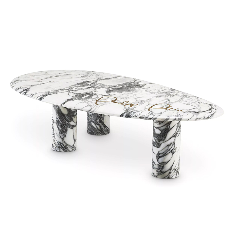 Кофейный стол Philipp Plein Coffee Table Forte Белый Белый Мрамор Bianco в Омске | Loft Concept 