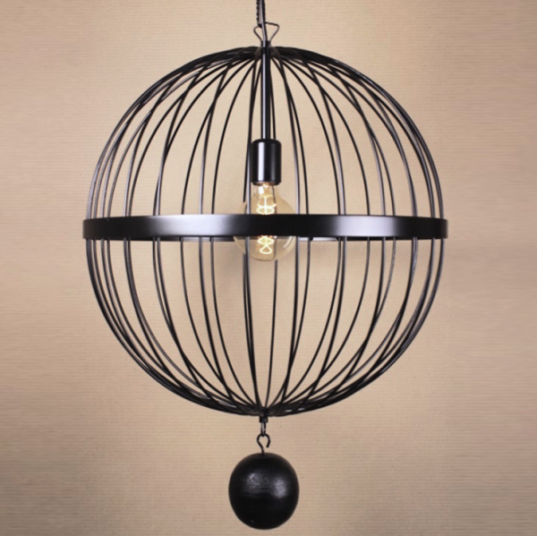 Подвесной светильник Wire Cage Pendant Spher Black Черный в Омске | Loft Concept 