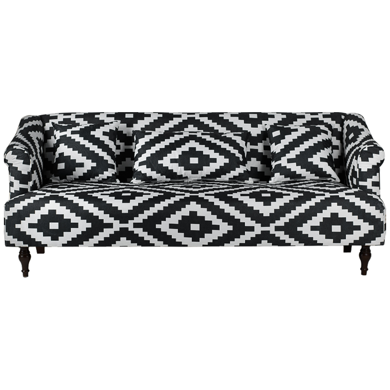 Диван KELIM Ornament black and white sofa Черно-белый в Омске | Loft Concept 