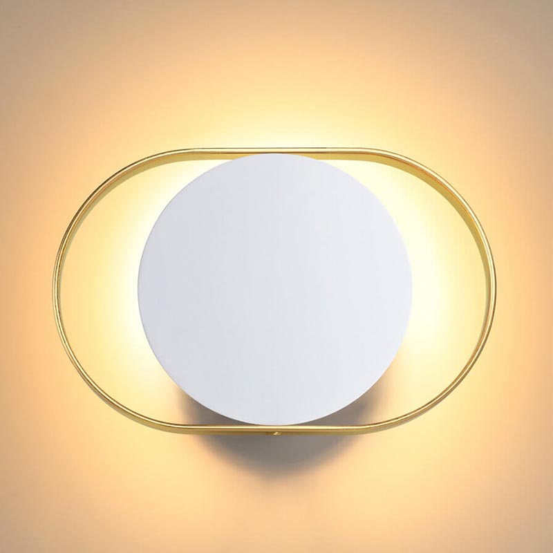 Бра Globo Ocular Sconce Oval White Золотой Белый в Омске | Loft Concept 