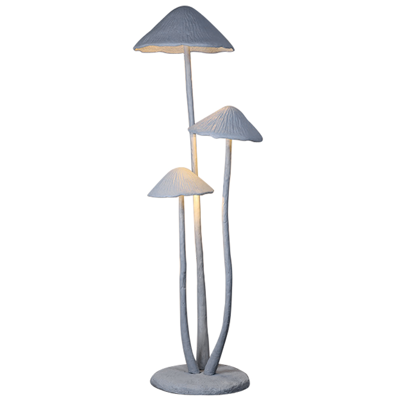 Торшер в виде грибов Floor lamp three mushrooms Серый в Омске | Loft Concept 