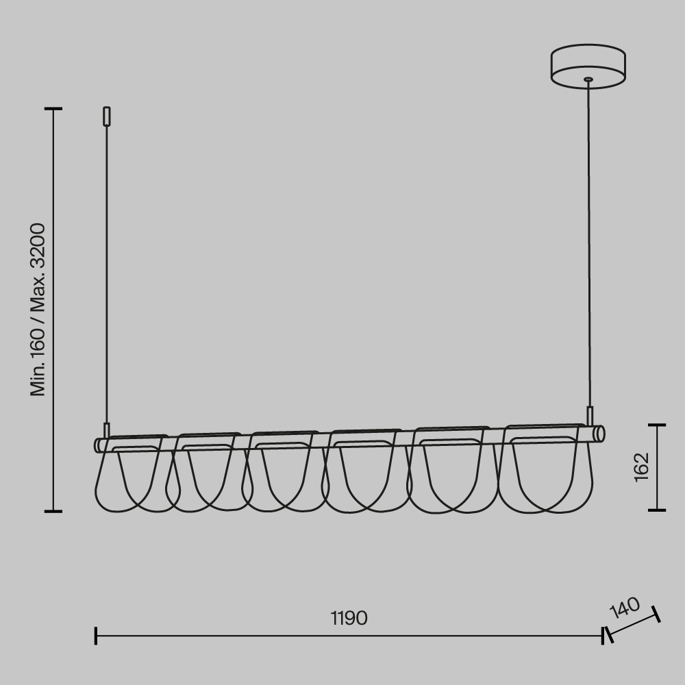 Люстра подвесная Fluffy 3000К 30Вт в Омске