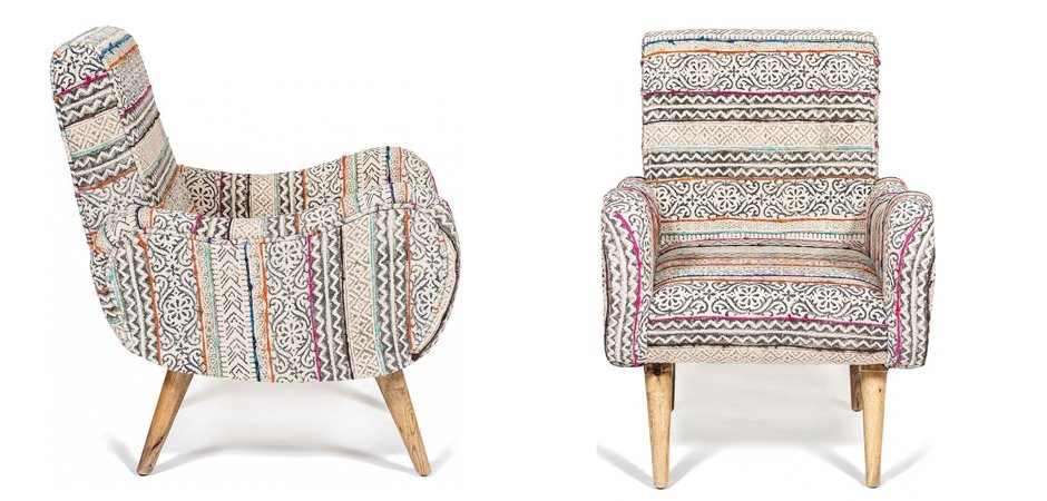 Кресло KELIM Pattern Brown Chair Кресло KELIM Pattern Brown Chair - Loft-Concept в Омске