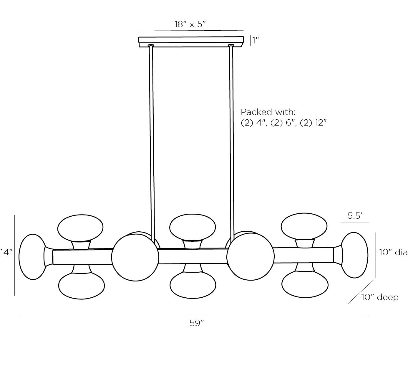 Люстра Arteriors KLARISSA CHANDELIER в Омске