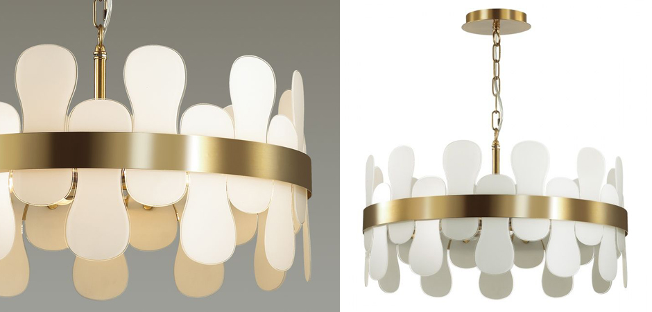 Люстра Eve Chandelier фигурное стекло диаметр 55 см Люстра Eve Chandelier фигурное стекло диаметр 55 см - Loft-Concept в Омске