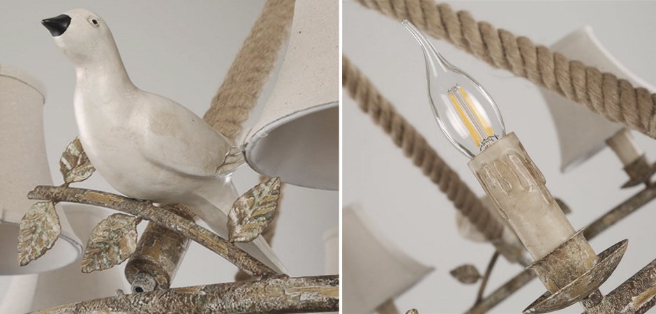 Люстра Norman Bird Forest Patina 6 Люстра Norman Bird Forest Patina 6 - Loft-Concept в Омске