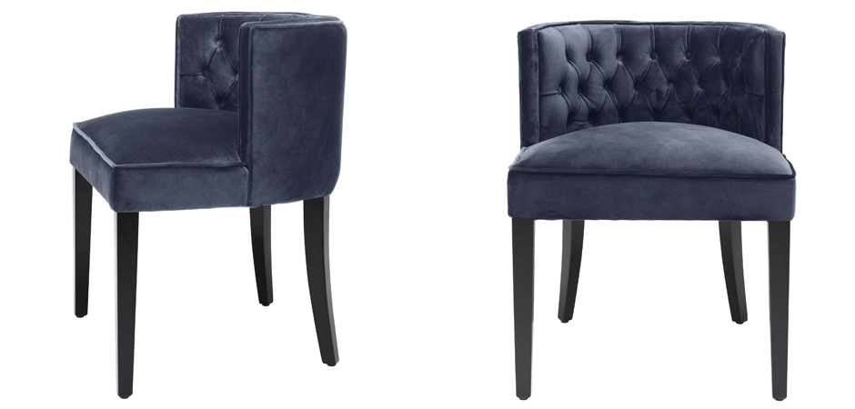 Стул Eichholtz Dining Chair Dearborn blue Стул Eichholtz Dining Chair Dearborn blue - Loft-Concept в Омске