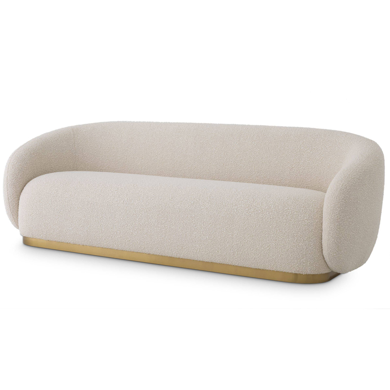 Диван Eichholtz Sofa Brice Boucle cream Кремовый Латунь в Омске | Loft Concept 