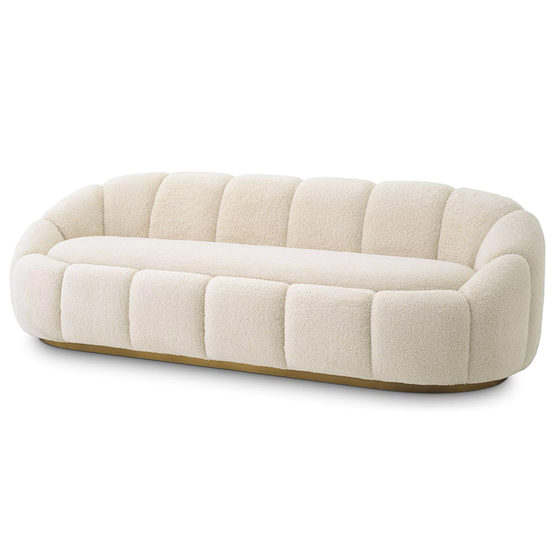 Диван Eichholtz Sofa Inger Brisbane Cream Кремовый Латунь в Омске | Loft Concept 