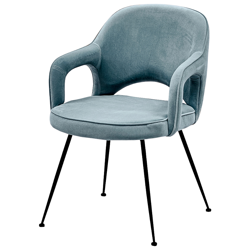 Стул Taube Stool Pastel Blue Голубой пастельный Черный в Омске | Loft Concept 