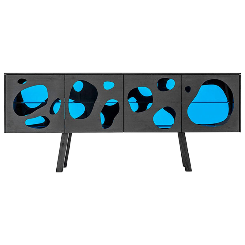 Комод Campana Brothers Sideboard Aquario Prototype Glass and Wood by BD Дерево Темно-Серый Синий Комод Campana Brothers Sideboard Aquario Prototype Glass and Wood by BD Дерево Темно-Серый Синий в Омске | Loft Concept