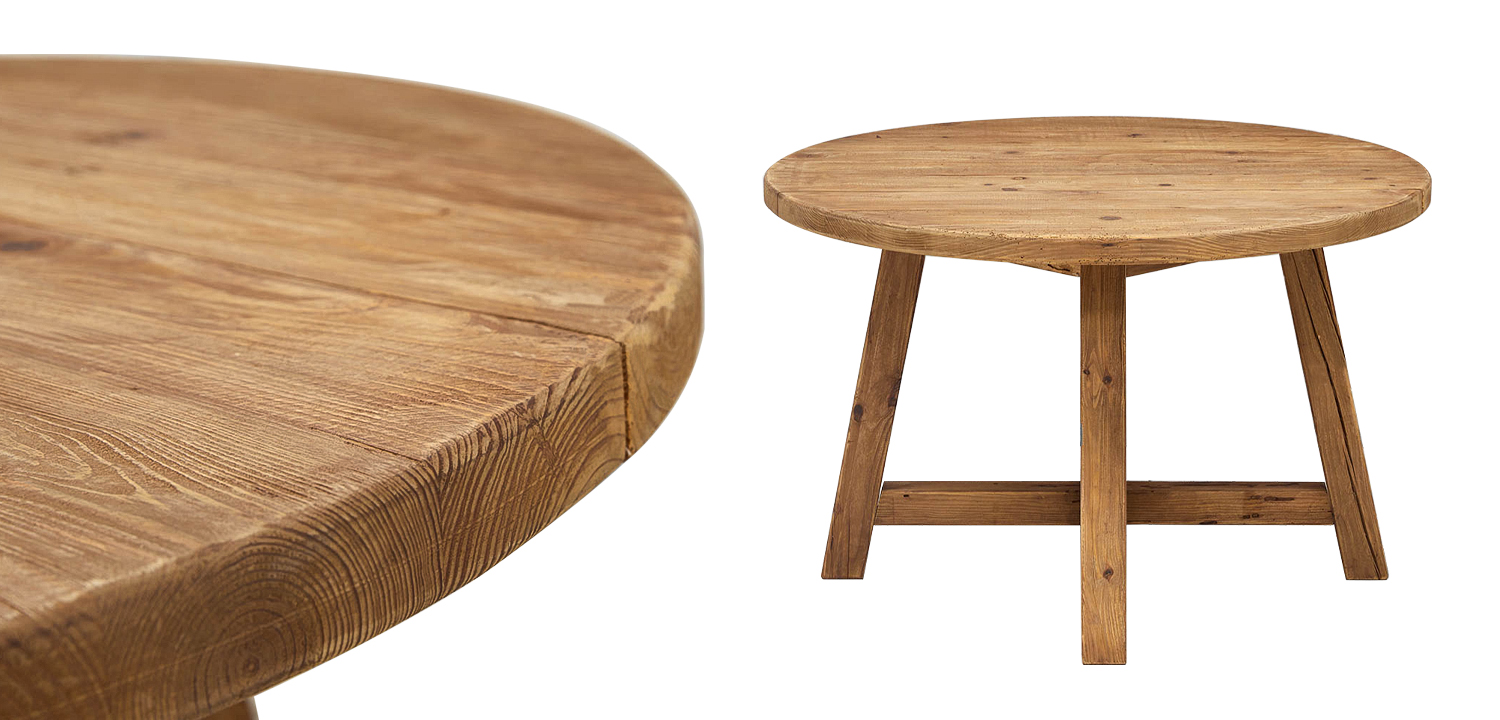 Круглый деревянный обеденный стол Ralf Wood Round Dinner Table - фото