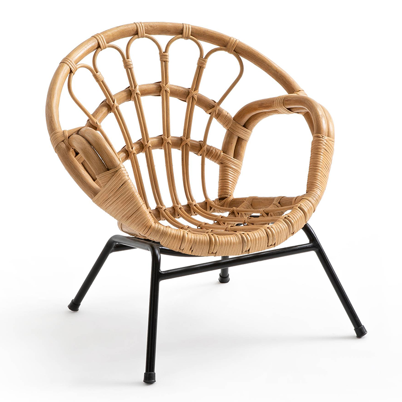 Кресло детское Wicker Baby Chair Бежевый Черный в Омске | Loft Concept 