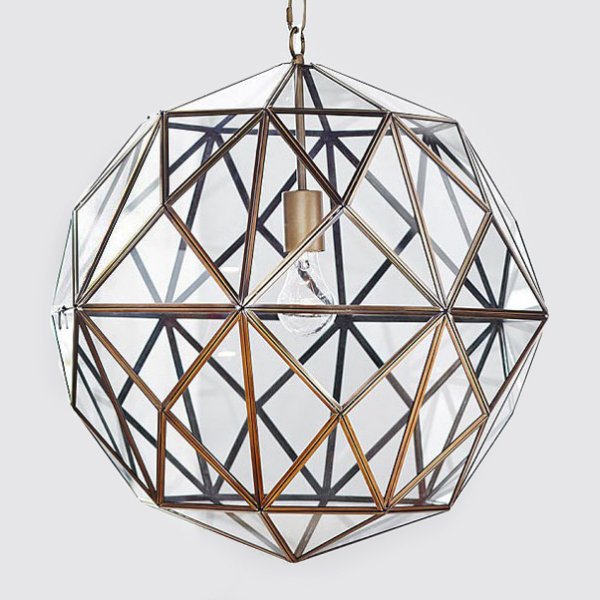 Люстра Glass & Metal Cage Pendant  в Омске | Loft Concept 